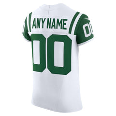 New York Jets Vapor F.U.S.E. Elite Custom Jersey - White Jerseys
