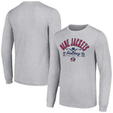 Columbus Blue Jackets Starter Puck Long Sleeve T-Shirt - Heather Gray | US 200597927
