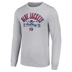 Columbus Blue Jackets Starter Puck Long Sleeve T-Shirt - Heather Gray | US 200597927