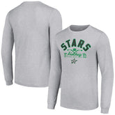 Dallas Stars Starter Puck Long Sleeve T-Shirt - Heather Gray | US 200597928