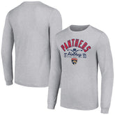 Florida Panthers Starter Puck Long Sleeve T-Shirt - Heather Gray | US 200597934