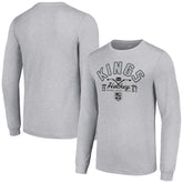 Los Angeles Kings Starter Puck Long Sleeve T-Shirt - Heather Gray | US 200597936