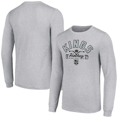 Los Angeles Kings Starter Puck Long Sleeve T-Shirt - Heather Gray | US 200597936