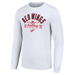 Detroit Red Wings Starter Puck Long Sleeve T-Shirt - White | US 200597939