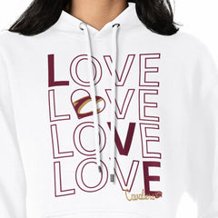 Cleveland Cavaliers G-III 4Her by Carl Banks Women's Basketball Love Fleece Pullover Hoodie White outlet