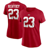 Christian McCaffrey San Francisco 49ers Women's Player Name & Number T-Shirt - Scarlet T-shirts