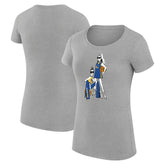 Golden State Warriors G-III 4Her by Carl Banks Women's Super-Slim Fit Lightweight Basketball Girls T-Shirt Heather Gray