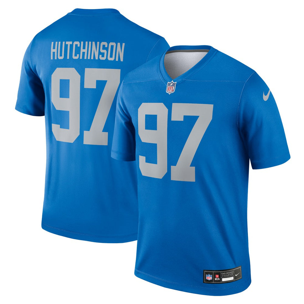 Aidan Hutchinson Detroit Lions Legend Player Performance Top - Blue Tops