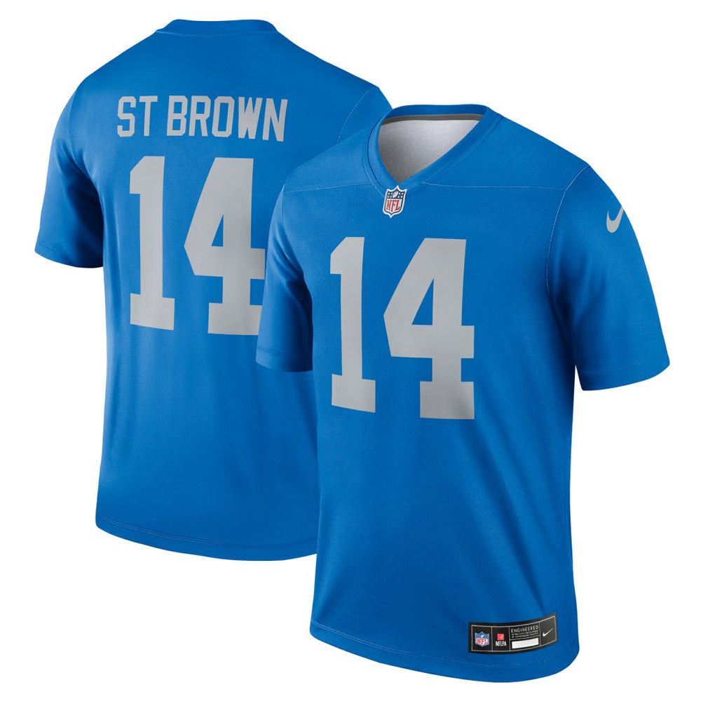 Amon-Ra St. Brown Detroit Lions Legend Player Performance Top - Blue Tops
