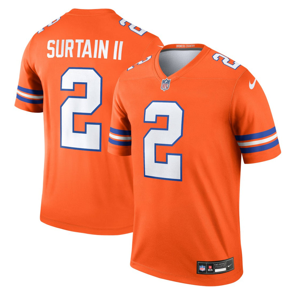 Patrick Surtain II Denver Broncos Legend Player Performance Top - Orange Tops