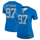 Aidan Hutchinson Detroit Lions Women's Alternate Legend Player Performance Top - Blue Tops