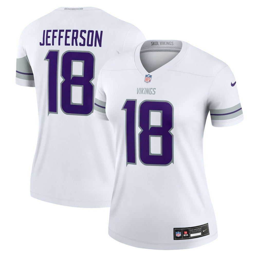 Justin Jefferson Minnesota Vikings Women's Alternate Legend Player Performance Top - White Tops