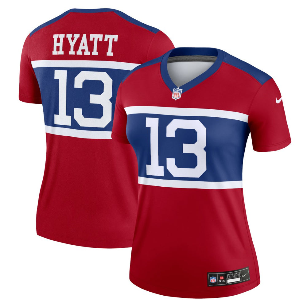 Jalin Hyatt New York Giants Women's Alternate Legend Player Performance Top - Red Tops