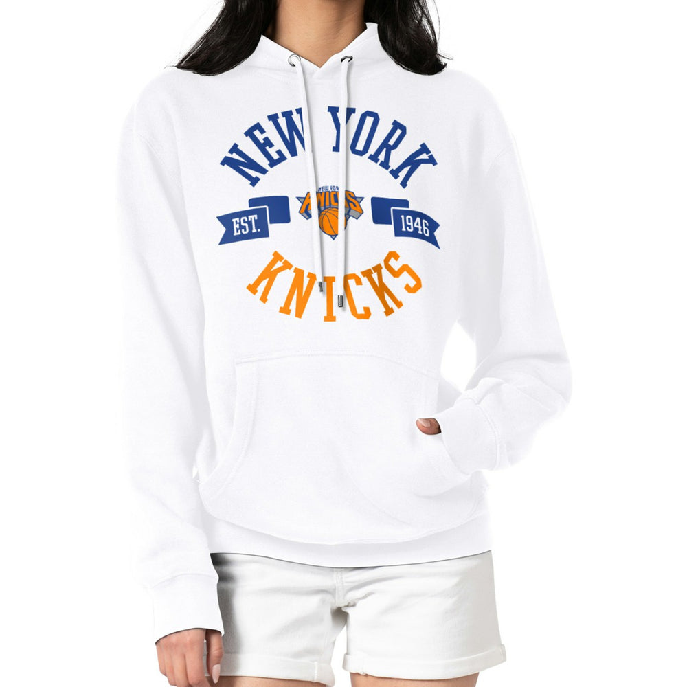New York Knicks G-III 4Her by Carl Banks Women's City Pullover Hoodie White