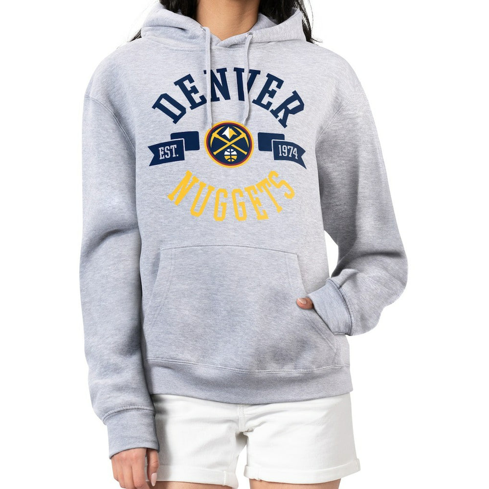 Denver Nuggets G-III 4Her by Carl Banks Women's City Pullover Hoodie Heather Gray outlet