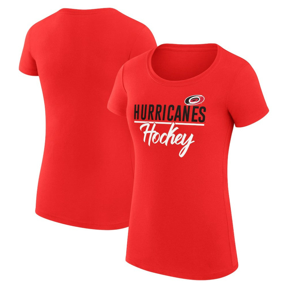 Carolina Hurricanes G-III 4Her by Carl Banks Women's Super-Slim Fit Lightweight Team Sport T-Shirt - Red | US 200602501