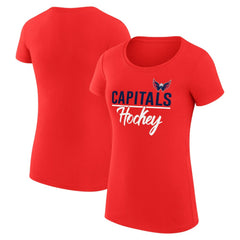 Washington Capitals G-III 4Her by Carl Banks Women's Super-Slim Fit Lightweight Team Sport T-Shirt - Red | US 200602509