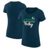 Vancouver Canucks G-III 4Her by Carl Banks Women's Super-Slim Fit Lightweight Team Sport T-Shirt - Navy | US 200602517
