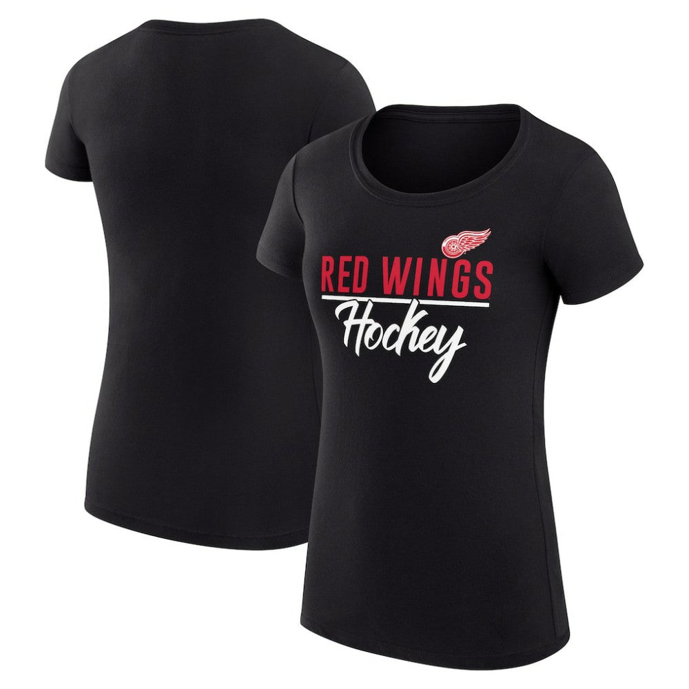 Detroit Red Wings G-III 4Her by Carl Banks Women's Super-Slim Fit Lightweight Team Sport T-Shirt - Black | US 200602526