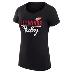 Detroit Red Wings G-III 4Her by Carl Banks Women's Super-Slim Fit Lightweight Team Sport T-Shirt - Black | US 200602526