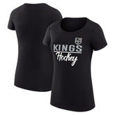 Los Angeles Kings G-III 4Her by Carl Banks Women's Super-Slim Fit Lightweight Team Sport T-Shirt - Black | US 200602527