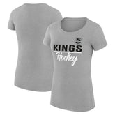 Los Angeles Kings G-III 4Her by Carl Banks Women's Super-Slim Fit Lightweight Team Sport T-Shirt - Gray | US 200602549