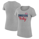 Montreal Canadiens G-III 4Her by Carl Banks Women's Super-Slim Fit Lightweight Team Sport T-Shirt - Gray | US 200602551