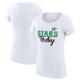 Dallas Stars G-III 4Her by Carl Banks Women's Super-Slim Fit Lightweight Team Sport T-Shirt - White | US 200602577