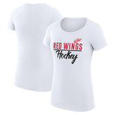 Detroit Red Wings G-III 4Her by Carl Banks Women's Super-Slim Fit Lightweight Team Sport T-Shirt - White | US 200602578