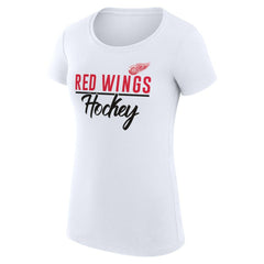 Detroit Red Wings G-III 4Her by Carl Banks Women's Super-Slim Fit Lightweight Team Sport T-Shirt - White | US 200602578