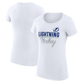 Tampa Bay Lightning G-III 4Her by Carl Banks Women's Super-Slim Fit Lightweight Team Sport T-Shirt - White | US 200602595