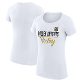Vegas Golden Knights G-III 4Her by Carl Banks Women's Super-Slim Fit Lightweight Team Sport T-Shirt - White | US 200602598