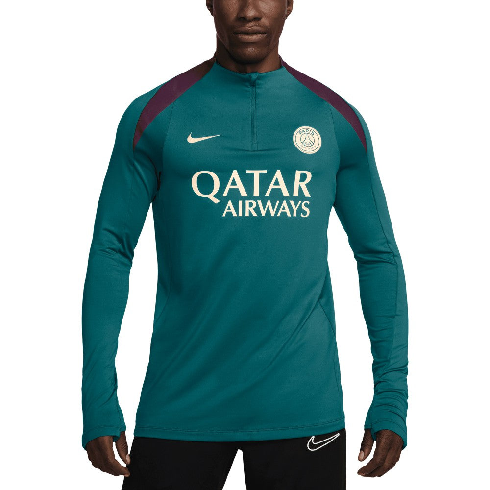 Paris Saint-Germain 2024/25 Strike Drill Performance Quarter-Zip Long Sleeve Top Teal - Nike outlet