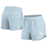 Los Angeles Dodgers Fanatics Women's Studio Woven Vibe Shorts - Light Blue Shorts