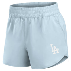 Los Angeles Dodgers Fanatics Women's Studio Woven Vibe Shorts - Light Blue Shorts