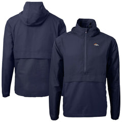 Denver Broncos Cutter & Buck Charter Eco Recycled Anorak Half-Zip Jacket - Blue Jackets