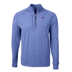 Buffalo Bills Cutter & Buck Adapt Eco Knit Quarter-Zip Pullover Top - Royal Pullover