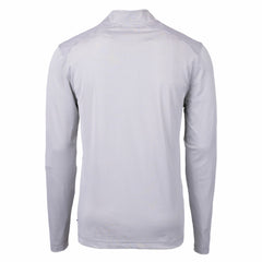 Detroit Lions Cutter & Buck Virtue Eco Pique Micro Stripe Recycled Quarter-Zip Pullover Top - Gray/White Pullover