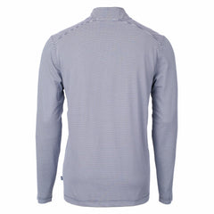 Detroit Lions Cutter & Buck Virtue Eco Pique Micro Stripe Recycled Quarter-Zip Pullover Top - Navy/White Pullover
