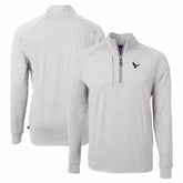 Houston Texans Cutter & Buck Adapt Eco Knit Quarter-Zip Pullover Top - Heather Gray Pullover