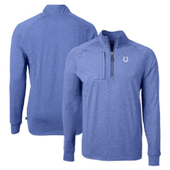 Indianapolis Colts Cutter & Buck Adapt Eco Knit Quarter-Zip Pullover Top - Royal Pullover