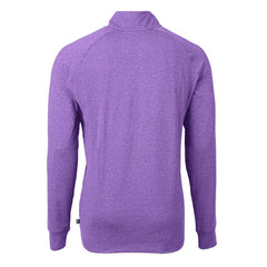 Minnesota Vikings Cutter & Buck Adapt Eco Knit Quarter-Zip Pullover Top - Heather Purple Pullover