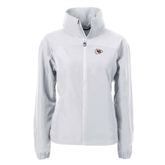 Kansas City Chiefs Cutter & Buck Women's Charter Eco Recycled Full-Zip Jacket - Gray Jackets