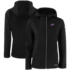 Buffalo Bills Cutter & Buck Women's Evoke Eco Softshell Recycled Full-Zip Hooded Jacket - Black Jackets
