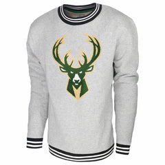 Milwaukee Bucks Stadium Essentials Club Level Pullover Sweatshirt Heather Gray outlet