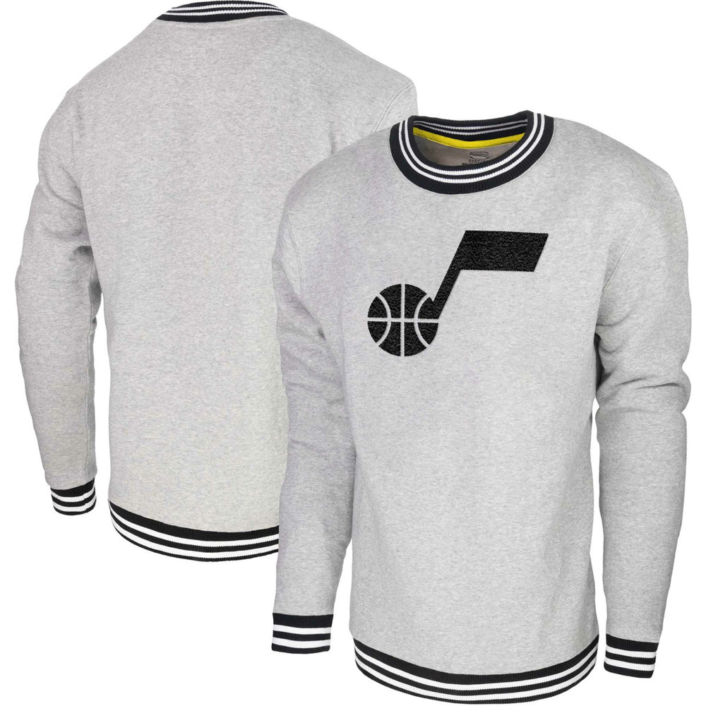 Utah Jazz Stadium Essentials Club Level Pullover Sweatshirt Heather Gray