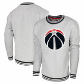 Washington Wizards Stadium Essentials Club Level Pullover Sweatshirt Heather Gray outlet