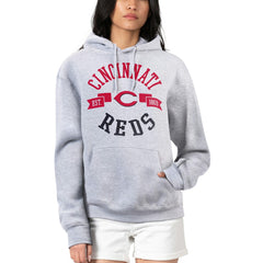 Cincinnati Reds G-III 4Her by Carl Banks Women's City Graphic Pullover Hoodie - Heather Gray Hoodies