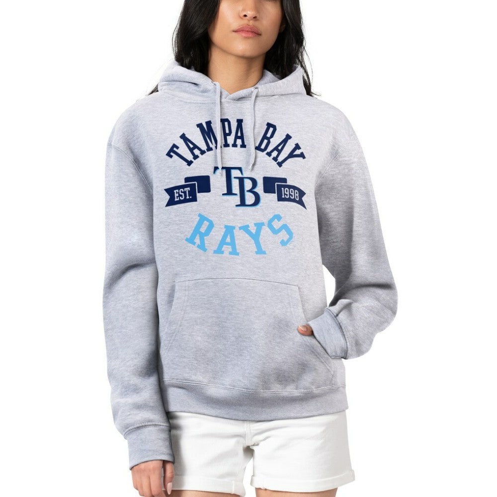 Tampa Bay Rays G-III 4Her by Carl Banks Women's City Graphic Pullover Hoodie - Heather Gray Hoodies
