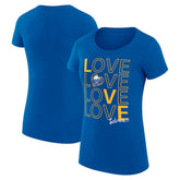 Buffalo Sabres G-III 4Her by Carl Banks Women's Super-Slim Fit Lightweight Hockey Love T-Shirt - Royal | US 200617441
